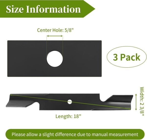 482878 Mower Blades Compatible with Scag Tiger Cub Wildcat Turf Tiger 36" 52" Mower Deck, Replace 21227S, 482462, 48108, 481707, 481711, 3 Pack
