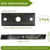 GX20249 Mower Blade Compatible with John Dee re 42" Deck, GX20433 High Lift Blades Fit for John Dee re L105 L110 L118 L100 L111 Scotts L1742, Replace for GY20567, 2 Pack
