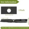 UC22008 Mower Blade Compatible with John Dee re 42" Mower Deck, UC22008 Lawn Mower Blade Fit for John Dee re Z315E Z320M Z320R Z335E Z335M Z345M, Replace M170642, 2 Pack