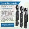 490-110-C187 742P05620 Mower Blade Compatible with Cub Cadet ZT2 ZT3 Ultima 60 KW FAB - Mulching High Lift Blade Compatible with Cub Cadet/MTD/Troy Bilt 60 Inch Deck, Replace 742-05620, 3 Pack